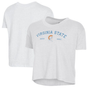 Women's Alternative Apparel  White Virginia State Trojans Retro Jersey Headliner Cropped T-Shirt