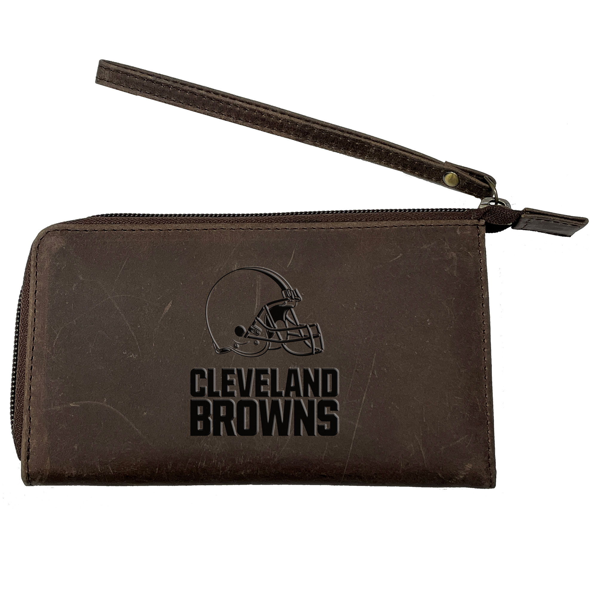 Brown Cleveland Browns Cell Phone Wristlet Wallet