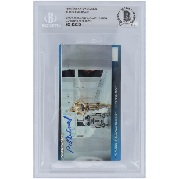 Peter MacDonald Star Wars Autographed 1995 Topps WideVision #4 BGS Authenticated Card