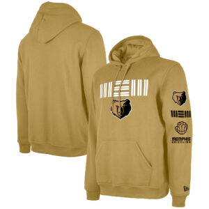 Men's New Era Tan Memphis Grizzlies Tall 2023/24 City Edition Jersey Pullover Hoodie