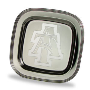 North Carolina A&T Aggies 11.5" x 11.5" Elegant Silver Plated Square Tray