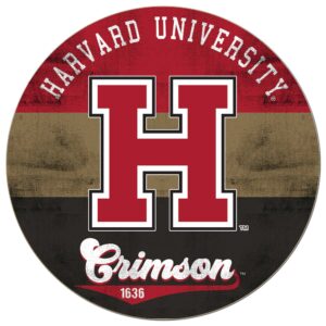 Harvard Crimson 20'' x 20'' Retro Logo Circle Sign