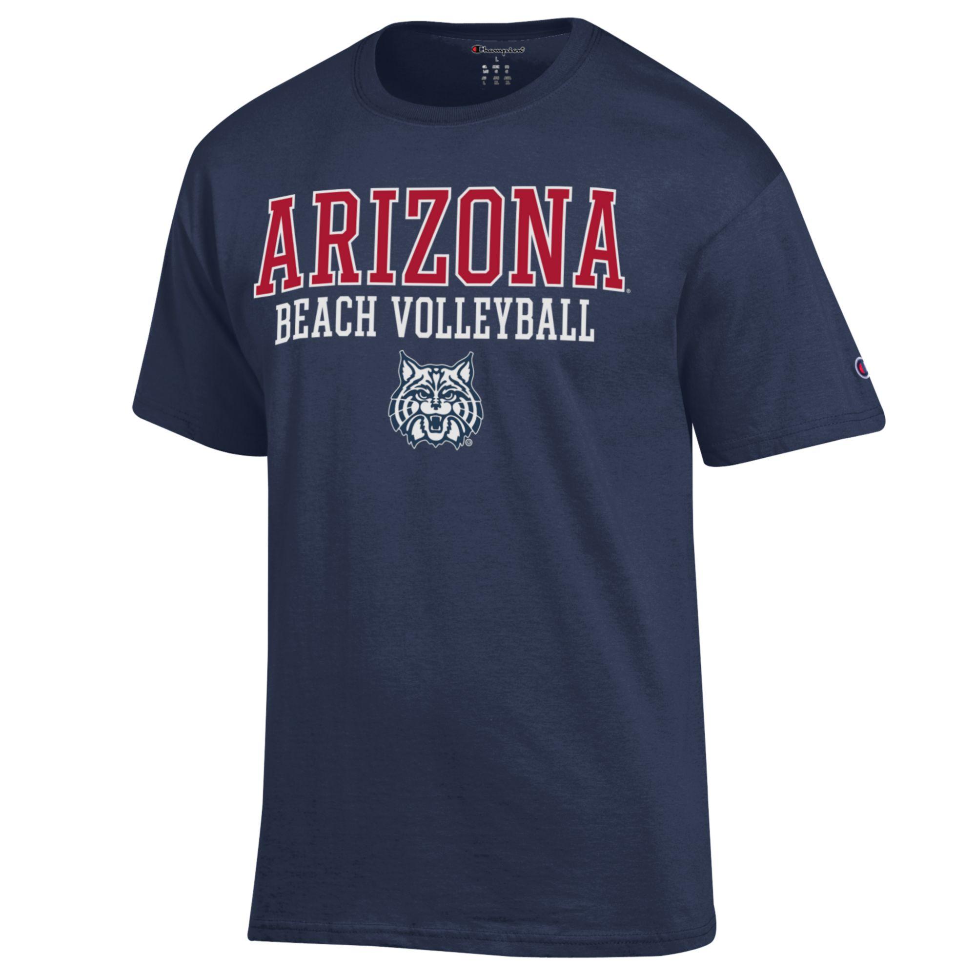 Men's Champion Navy Arizona Wildcats Stacked Beach Volleyball T-Shirt - Image 3