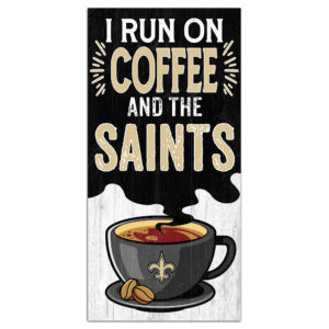 New Orleans Saints 6" x 12" Coffee Wall Art