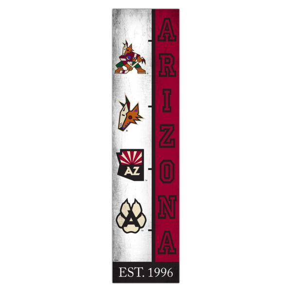 Arizona Coyotes 6" x 24" Progression Wood Sign