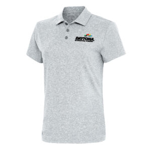 Women's Antigua  Heather Gray Daytona International Speedway Motivated Polo