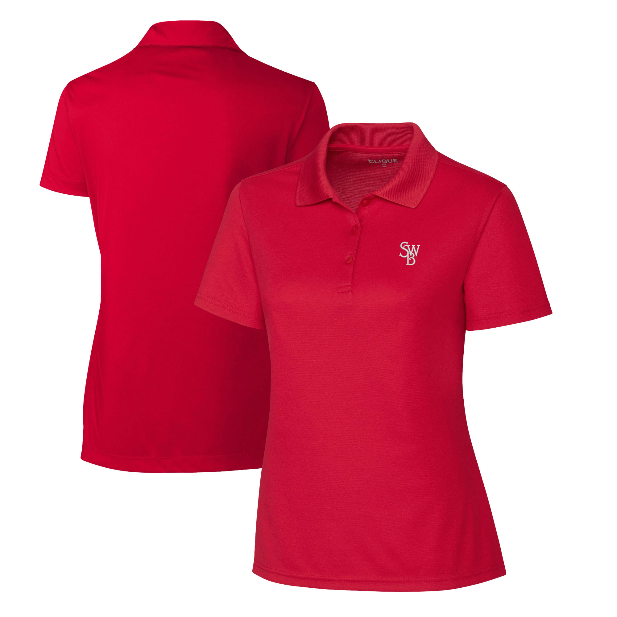 Women's Cutter & Buck Red Scranton Wilkes-Barre RailRiders Clique Spin Eco Performance Pique Women's Polo