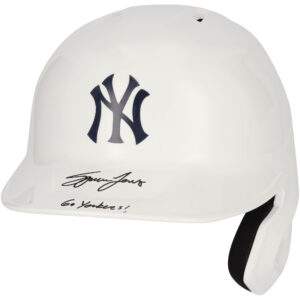 Spencer Jones New York Yankees Autographed Rawlings Mach Pro Alternate Chrome Replica Batting Helmet with "Go Yankees!" Inscription - Limited Edition of 24