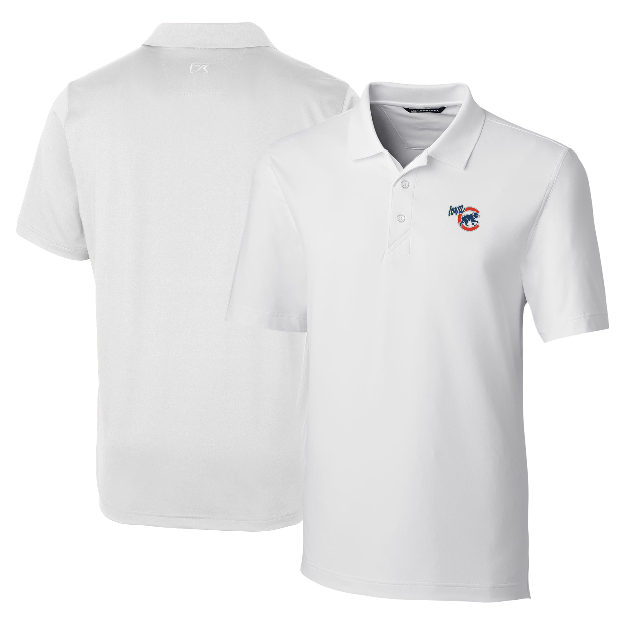 Men's Cutter & Buck White Iowa Cubs DryTec Forge Stretch Polo - Image 5