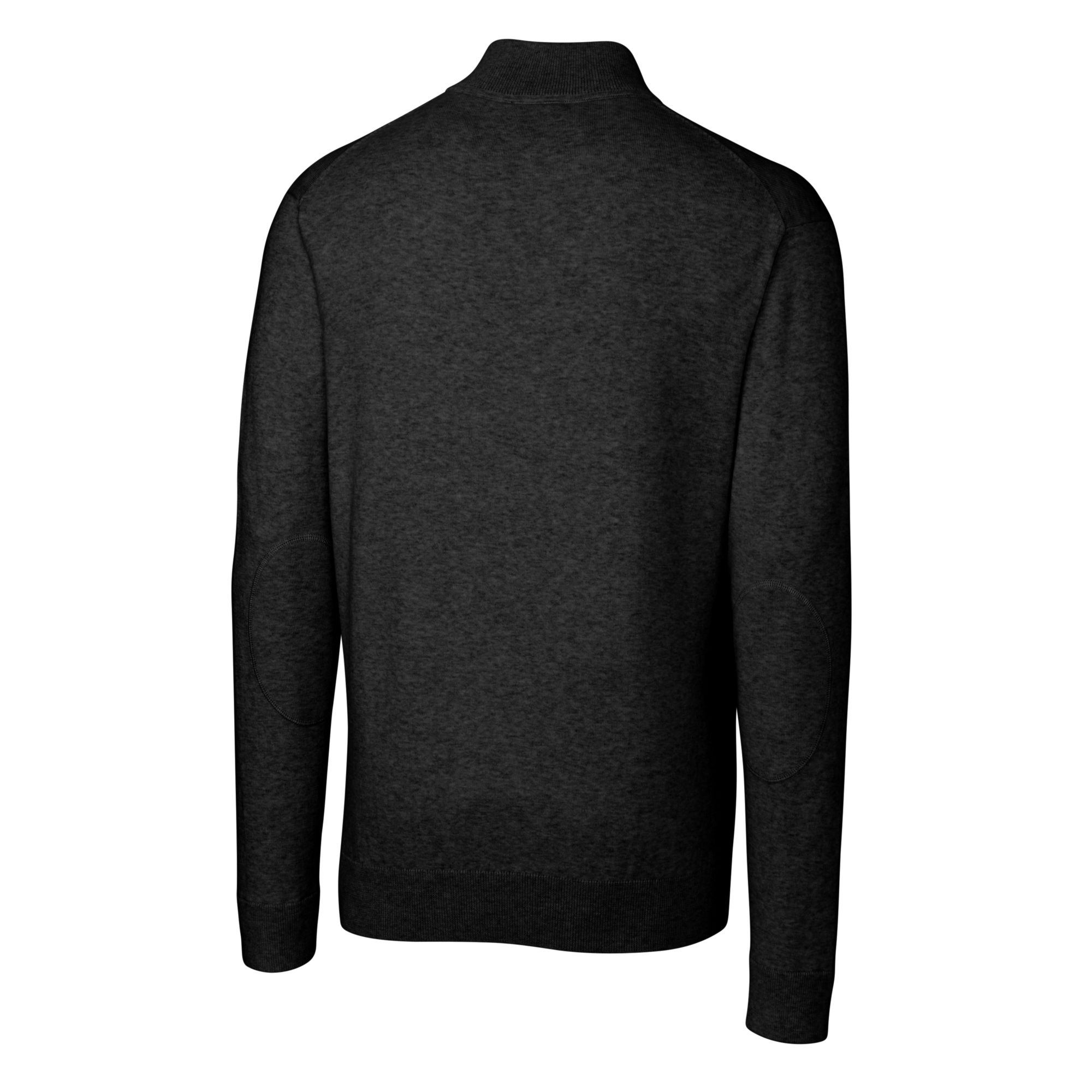 Men's Cutter & Buck Black Buffalo Bisons Lakemont Tri-Blend Quarter-Zip Pullover Sweater - Image 7