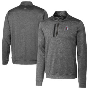 Men's Cutter & Buck  Gray Springfield Cardinals Big & Tall Stealth Heathered Quarter-Zip Pullover Top