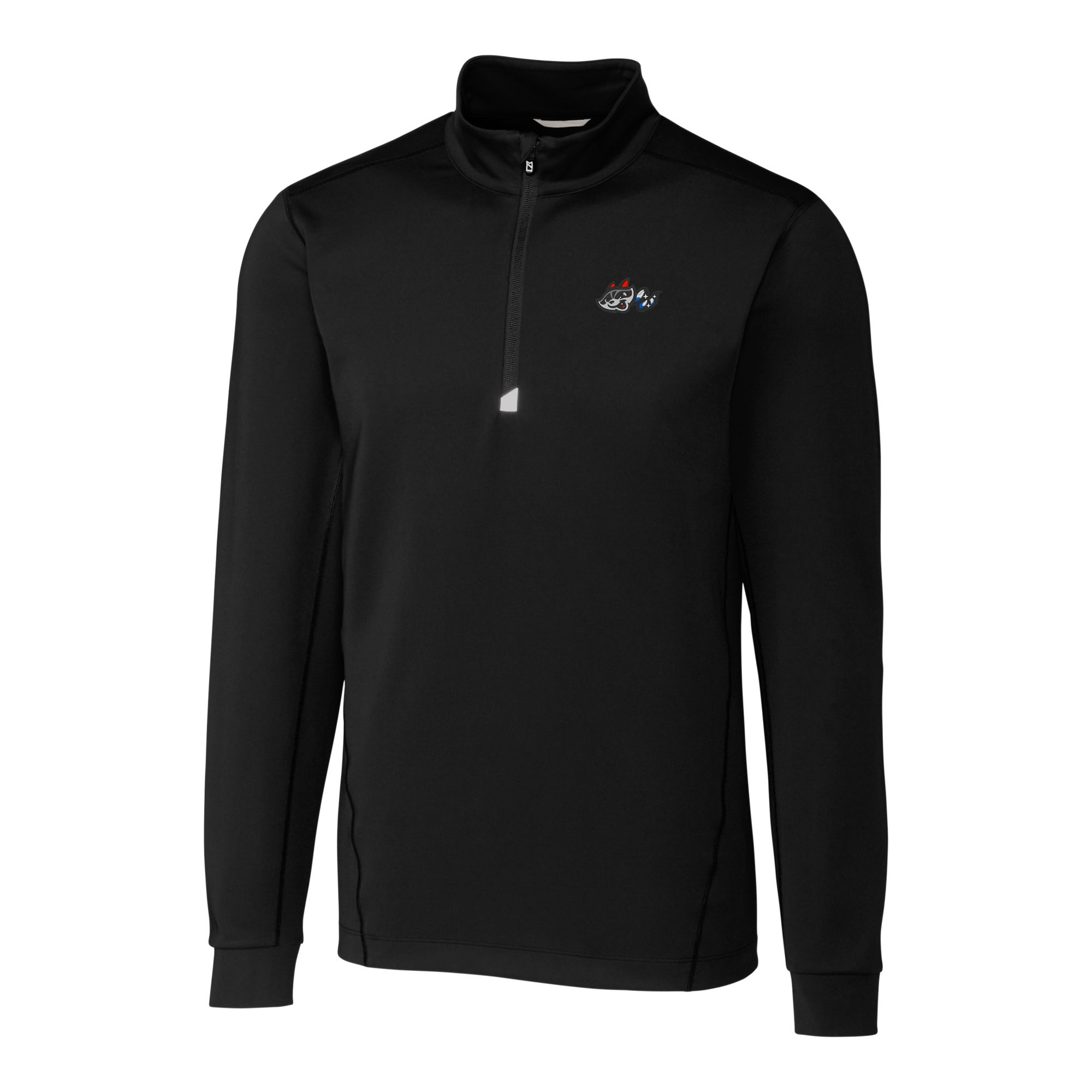 Men's Cutter & Buck Black Rocket City Trash Pandas Big & Tall Traverse Stretch Quarter-Zip Top - Image 9