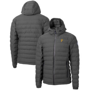 Men's Cutter & Buck  Gray Pittsburgh Pirates Mission Ridge Repreve Eco Insulated Puffer Full-Zip Jacket