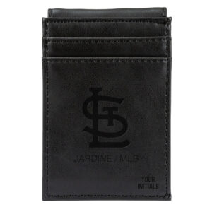 Black St. Louis Cardinals Personalized Front Pocket Wallet