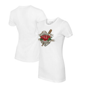 Women's Tiny Turnip White Chicago White Sox Tattoo Rose T-Shirt