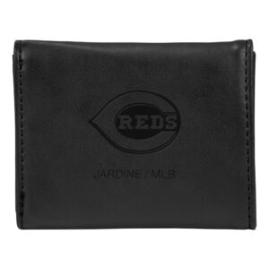 Black Cincinnati Reds Laser-Engraved Trifold Wallet
