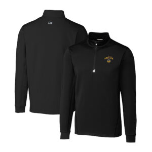 Men's Cutter & Buck Black Seattle Mariners City Connect Big & Tall Traverse Stretch DryTec Quarter-Zip Pullover Top
