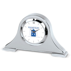 Silver Hampton Pirates Napoleon Desk Clock