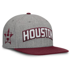 Men's Fanatics Gray Houston Astros Signature Elements Felt Chainstitch Snapback Hat