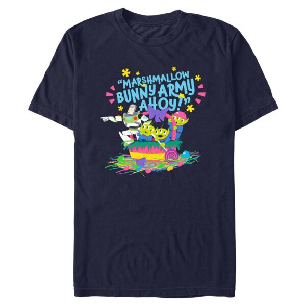Men's Mad Engine  Navy Toy Story Marshmallow Bunny Army Graphic T-Shirt