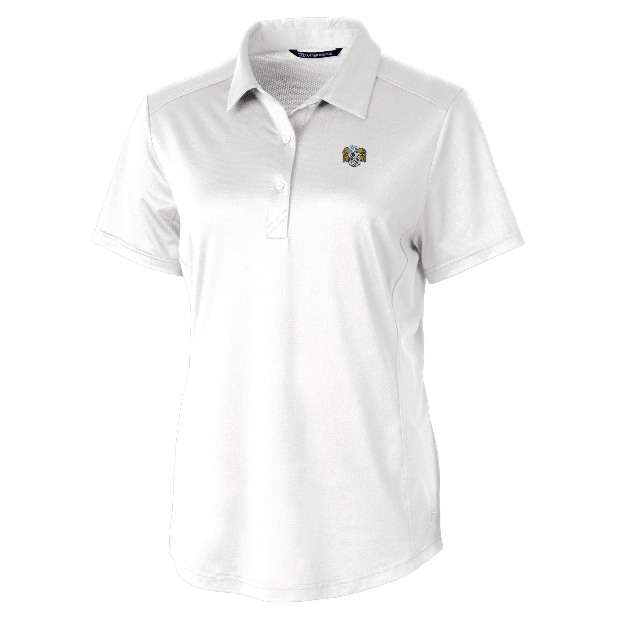 Women's Cutter & Buck White North Carolina Tar Heels Vault DryTec Prospect Textured Stretch Polo - Image 3