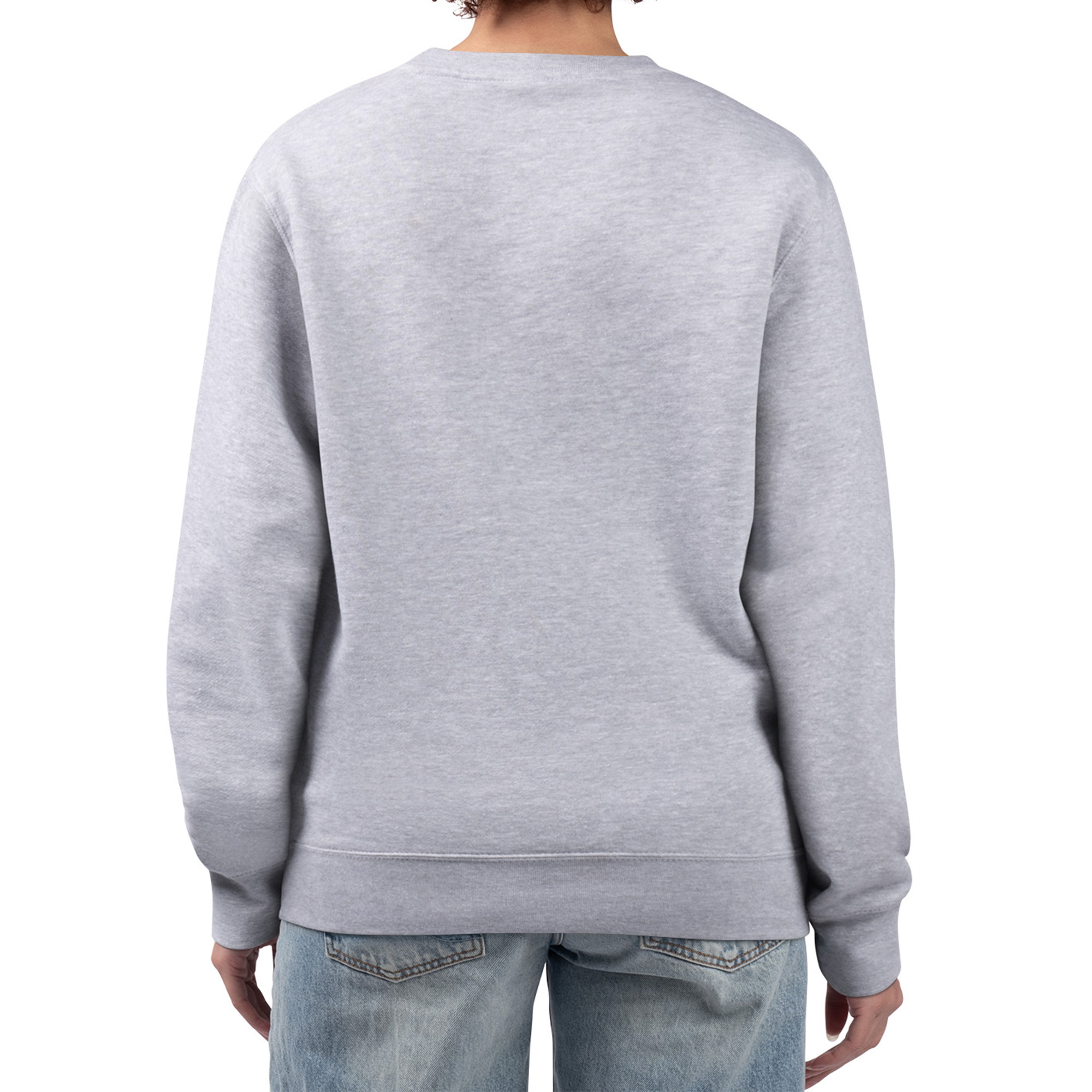 Women's G-III 4Her by Carl Banks Heather Gray Los Angeles Dodgers Heart Logo Fleece Pullover Sweatshirt - Image 3