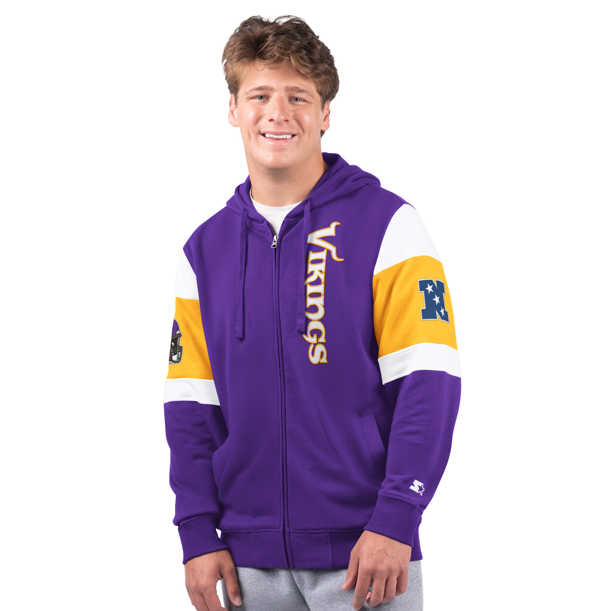 Men's Starter Purple Minnesota Vikings Extreme Full-Zip Hoodie