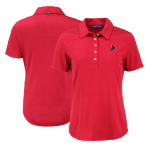 Women's Cutter & Buck Red St. Louis Cardinals Cooperstown Collection Coastline Epic Comfort Eco Recycled Polo