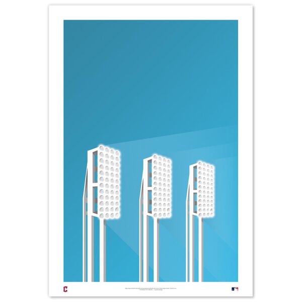 Cleveland Guardians Progressive Field 24" x 36" Minimalist Fine Art Print