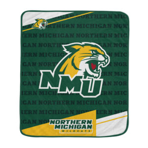 Pegasus Northern Michigan Wildcats 50" x 60" Diagonal Ghost Ultra Soft Blanket