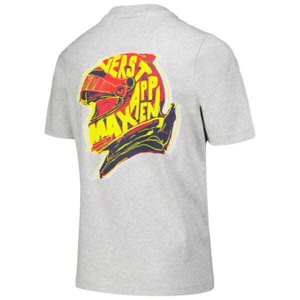 Youth Max Verstappen Heather Gray Red Bull Racing Helmet T-Shirt - Image 4