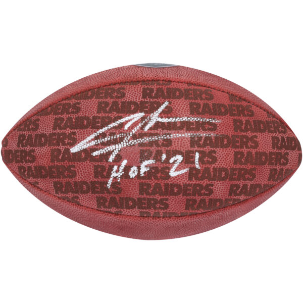 Charles Woodson Oakland Raiders Autographed Duke Showcase Football with "HOF 21" Inscription - Image 7