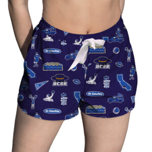 Women's Vive La Fete Purple UC Santa Barbara Gauchos Impressions Artwork Lounge Shorts