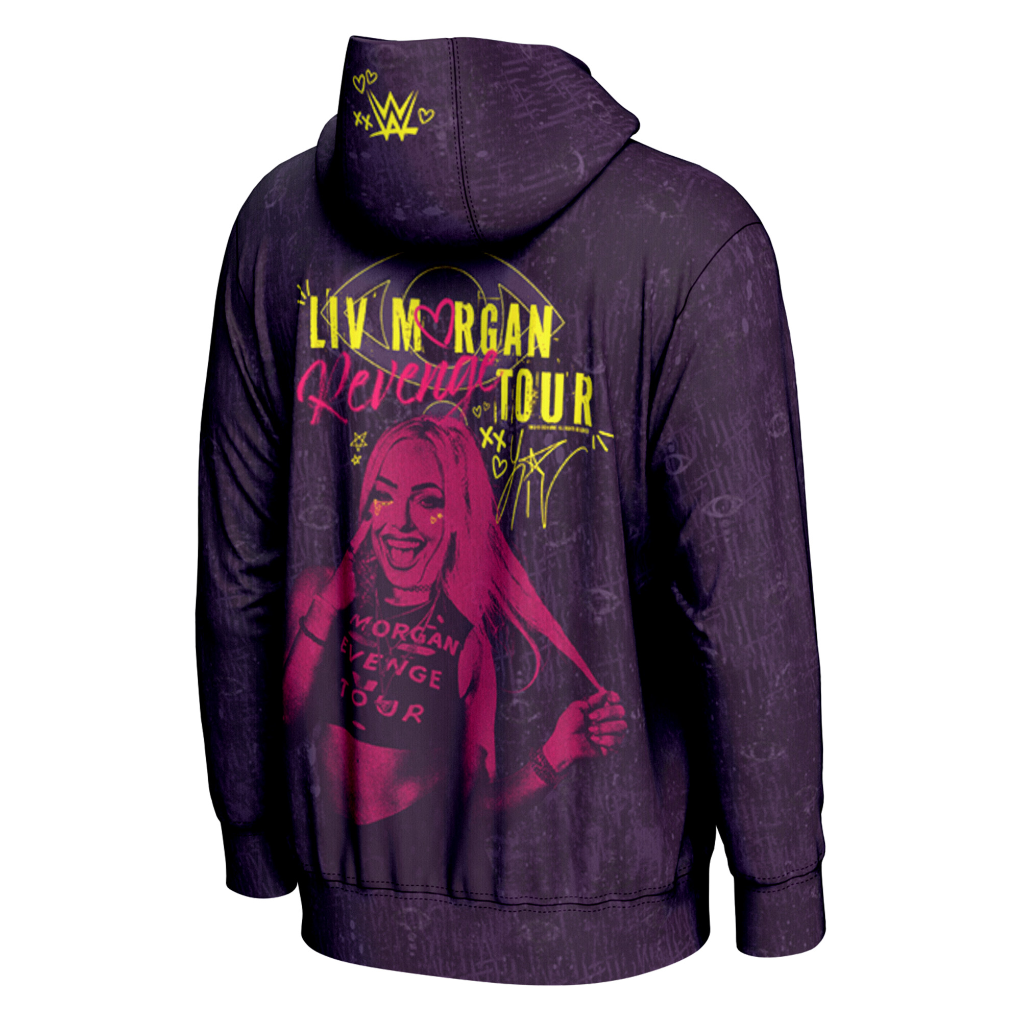 Men's ProSphere Purple Liv Morgan Revenge Tour Pullover Hoodie - Image 4