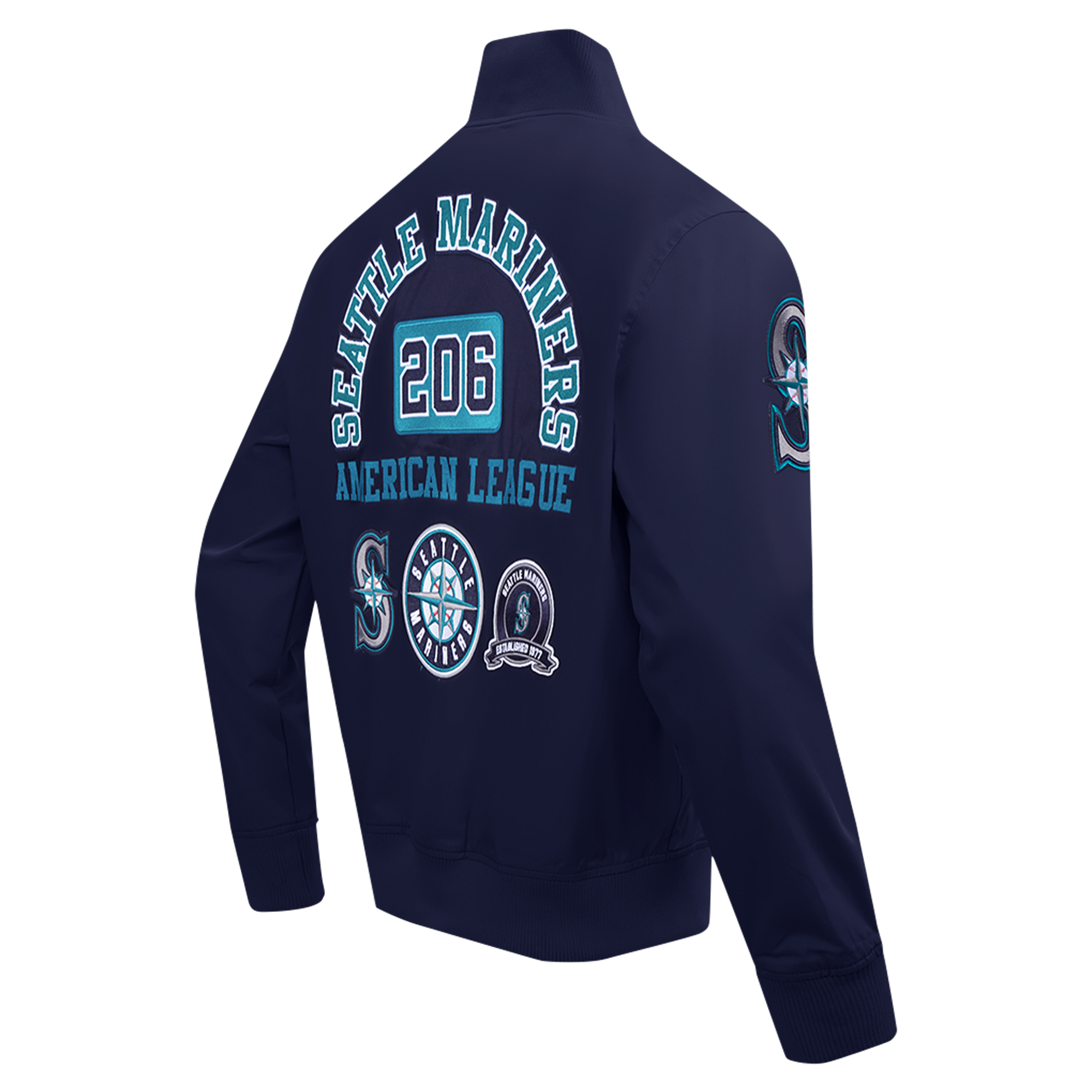 Men's Pro Standard Navy Seattle Mariners Area Code Twill Full-Zip Jacket - Image 13