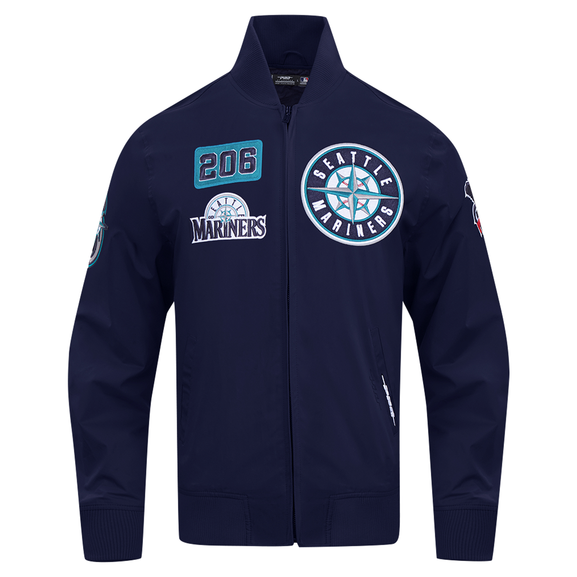 Men's Pro Standard Navy Seattle Mariners Area Code Twill Full-Zip Jacket - Image 14