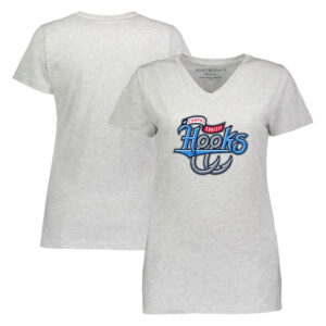 Women's  Heather Gray Corpus Christi Hooks Essential V-Neck T-Shirt