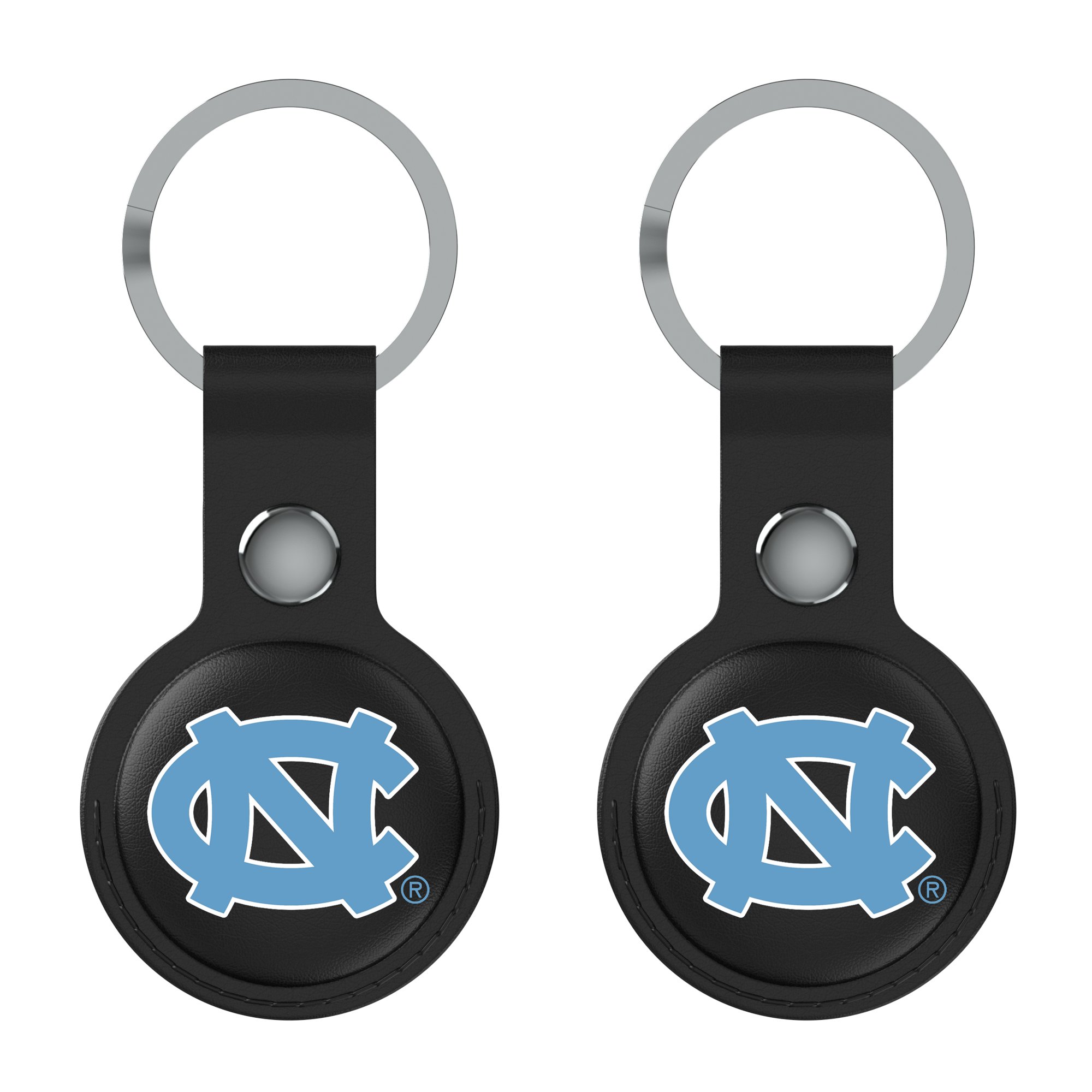Keyscaper Black North Carolina Tar Heels Two-Pack AirTag Holders