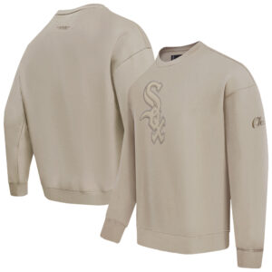 Men's Pro Standard Brown Chicago White Sox Neutral Drop Shoulder Fleece Pullover Hoodie