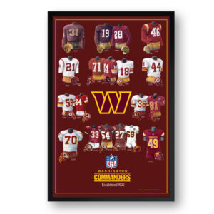Washington Commanders 14" x 20" Uniform Heritage Framed Art Print