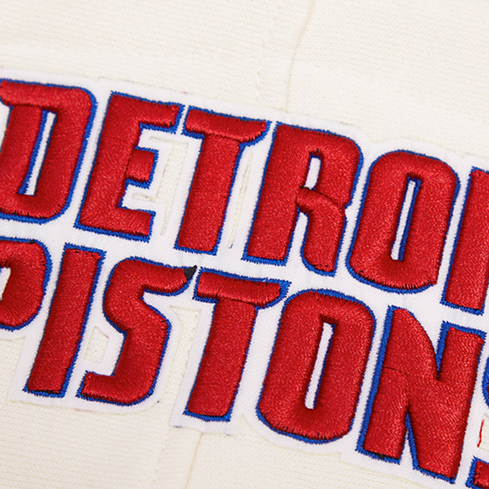 Men's Pro Standard Cream Detroit Pistons Retro Classic Pullover Hoodie - Image 14