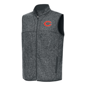 Men's Antigua  Heather Charcoal Chicago Bears Fortune Full-Zip Vest