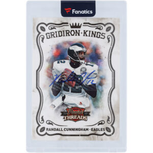 Randall Cunningham Philadelphia Eagles Autographed 2010 Panini Threads Gridiron Kings #37 #7/10 Card