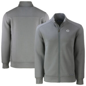 Men's Cutter & Buck Gray Cincinnati Reds Roam Eco Recycled Full-Zip Jacket