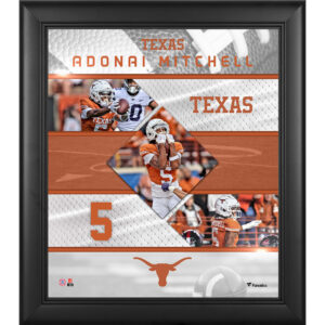 Adonai Mitchell Texas Longhorns Framed 15" x 17" Stitched Stars Collage