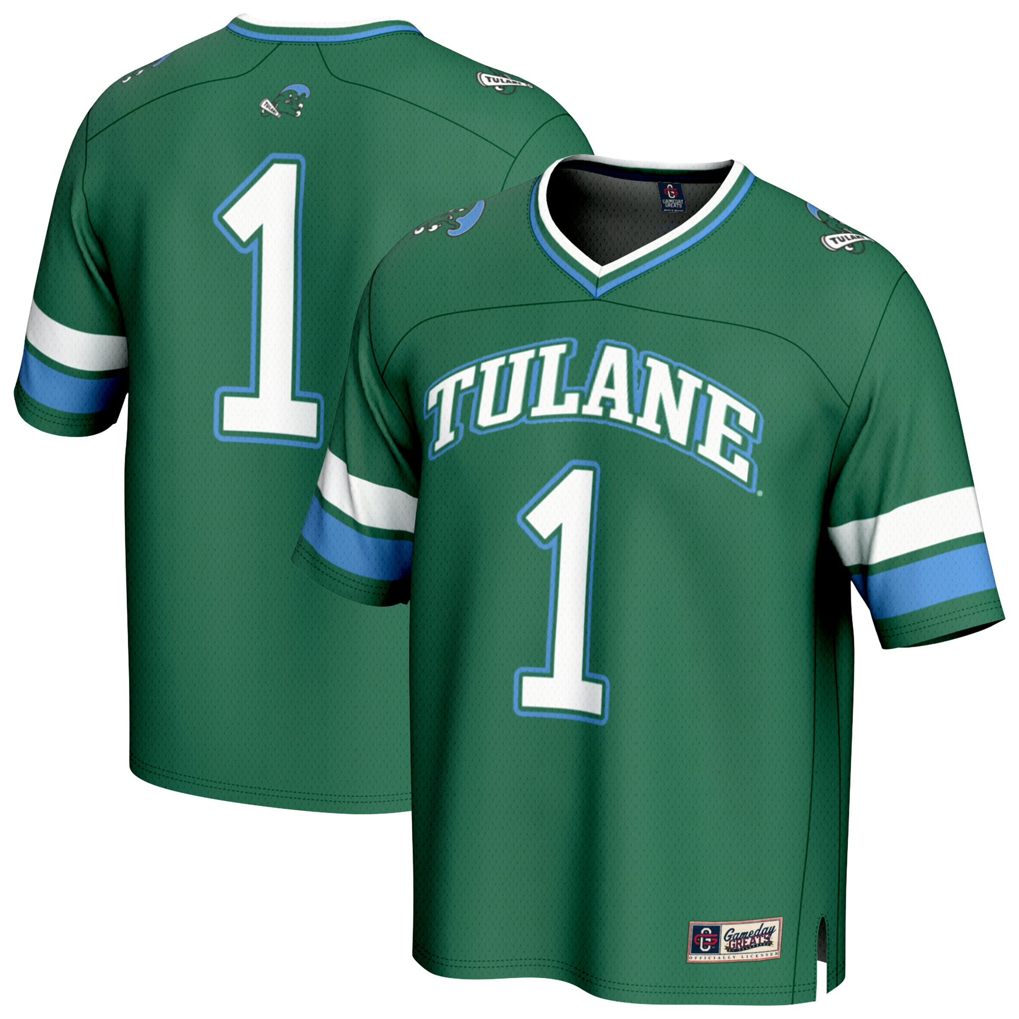 Unisex GameDay Greats #1 Green Tulane Green Wave Collegiate Football Fashion Jersey