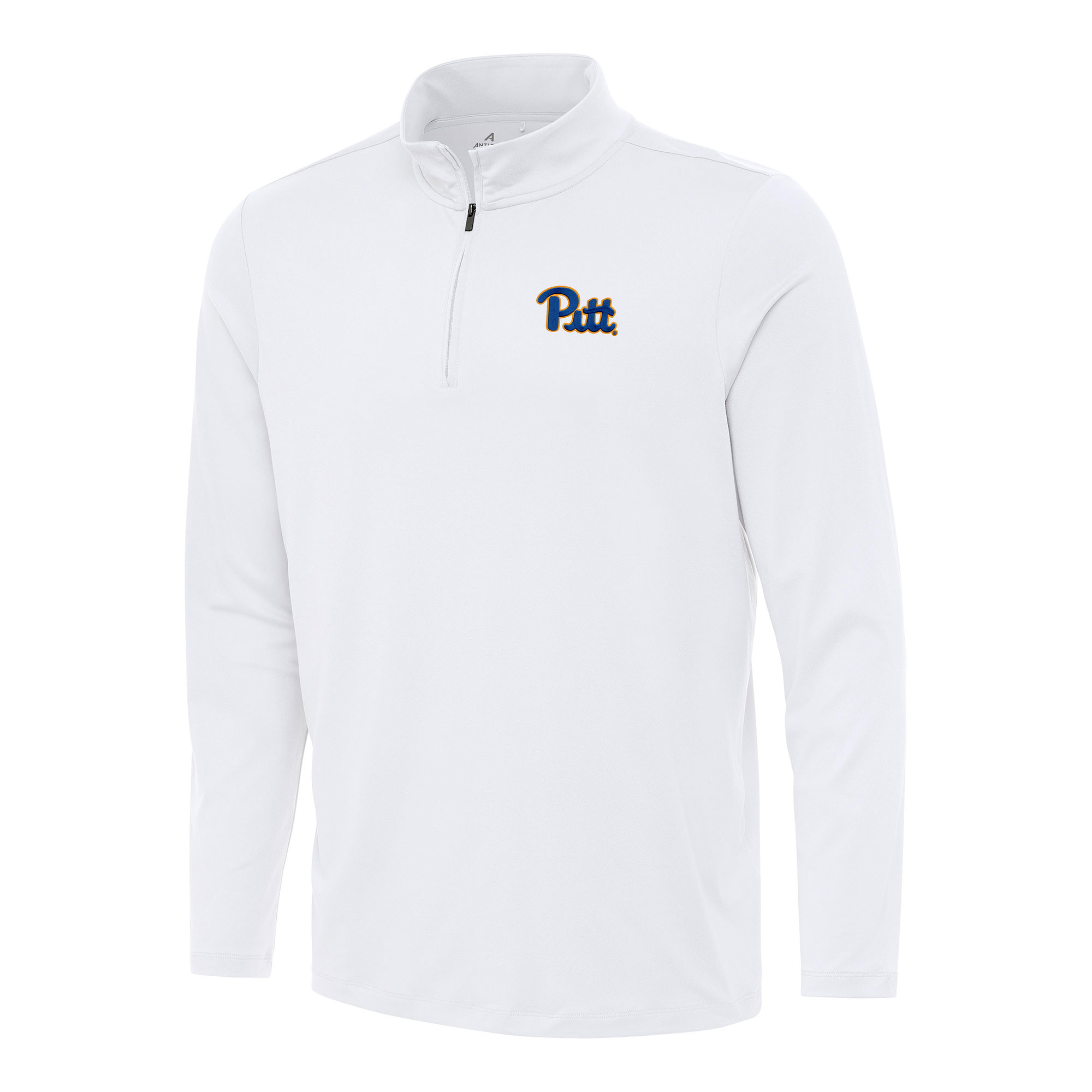 Men's Antigua White Pitt Panthers Reprocess Quarter-Zip Top
