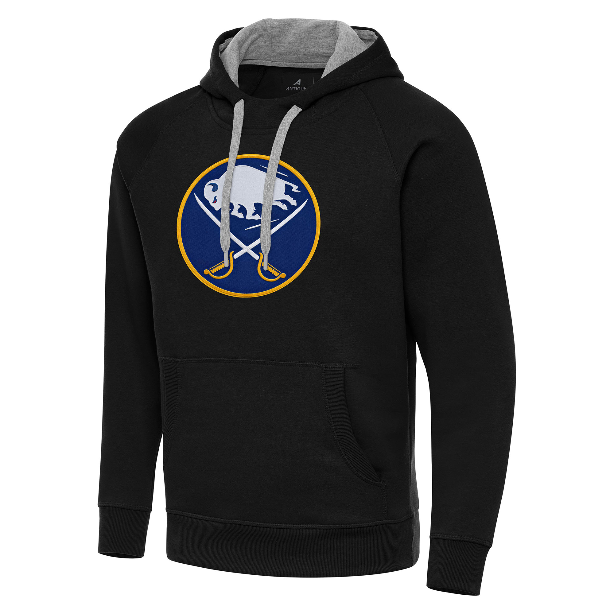 Men's Antigua Black Buffalo Sabres Big & Tall Victory Pullover Hoodie