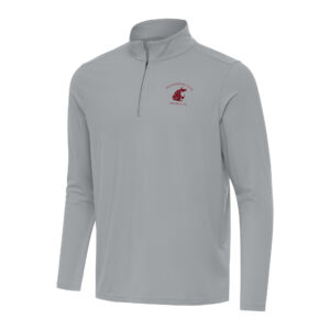 Men's Antigua Gray Washington State Cougars Intent Quarter-Zip Top