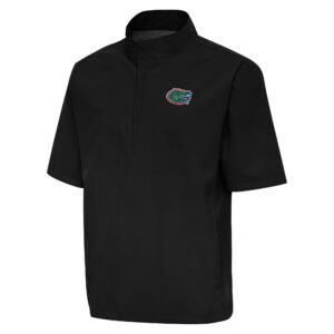 Men's Antigua  Black Florida Gators Brisk Quarter-Zip Windbreaker